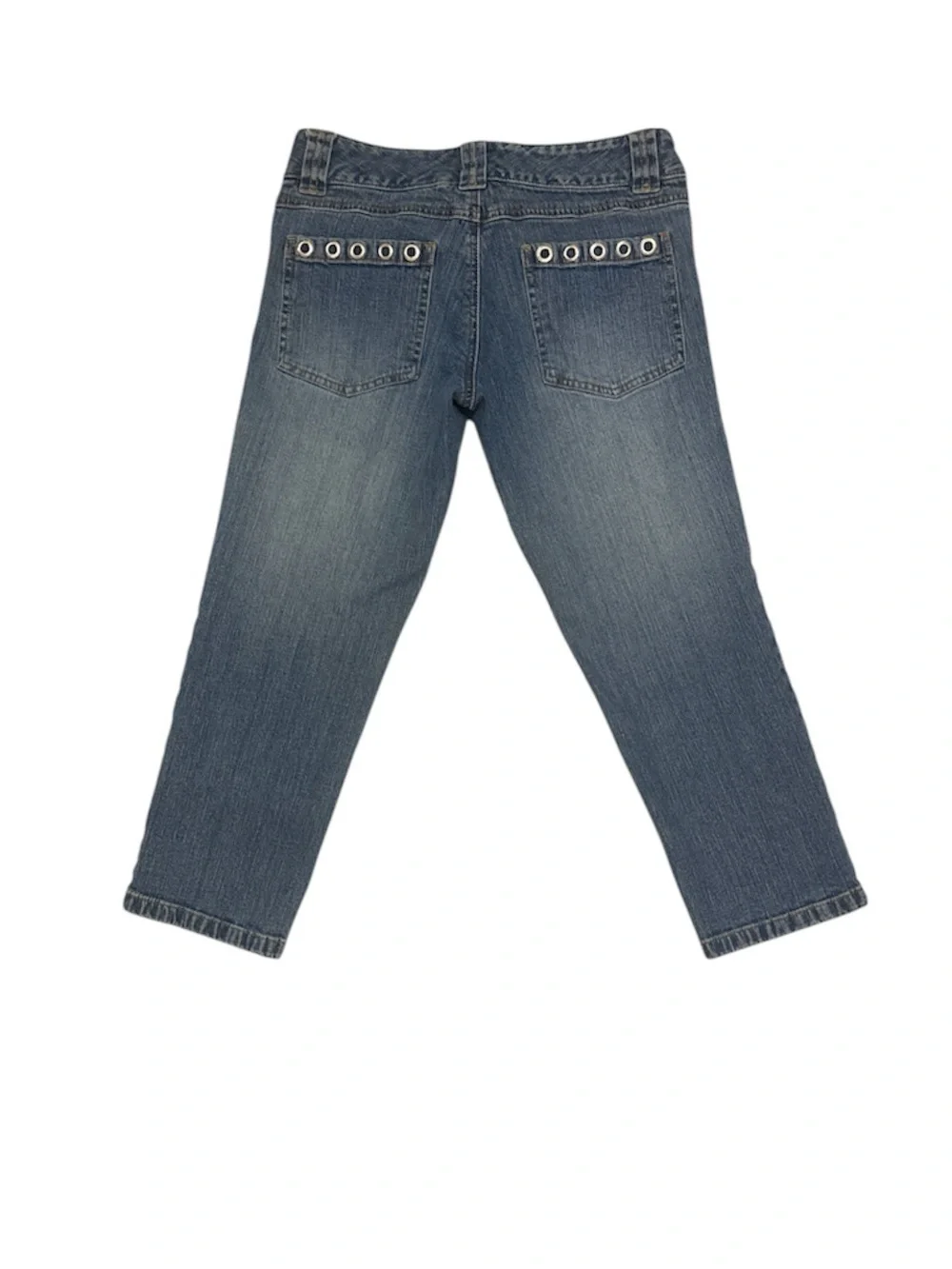 Vintage Y2K Michael Kors Capri Jeans Medium Wash with Silver Metal Details